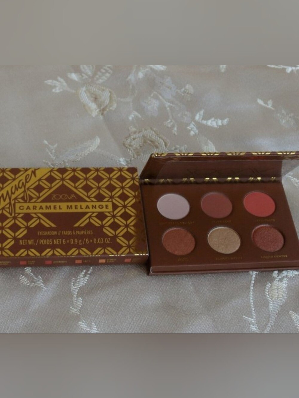 2items ZOEVA Caramel Melange Highlight Face Blush Palette&Eyeshadow Palette NIB